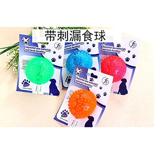 NIEFENG Juguete para Mascotas Pelota de Juguete for Mascotas de Fuga de Alimentos Golden Retriever Molar Bite Diente Resistente Juguete, diámetro: 8 cm, Color al Azar de Entrega