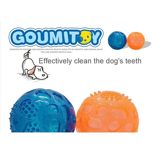 NIEFENG Juguete para Mascotas Sondeo Mascota Juguete elástico de la Bola Golden Retriever Molar Bite Diente Resistente Juguete, tamaño: 8 * 8 cm, Color al Azar de Entrega