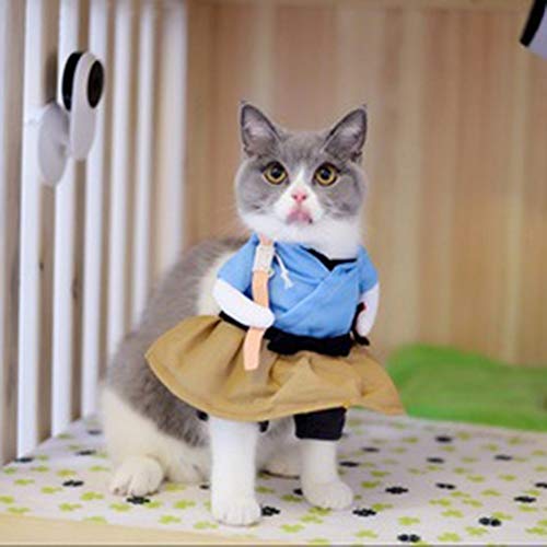 NIEFENG Perro Sudaderas Traje Divertido del Gato Traje Uniforme Ropa del Gato del Perrito del Traje Ropa Vestirse Juego del Partido Ropa de Cat Cosplay Ropa, Tamaño: L (Color : Urashima Taro)