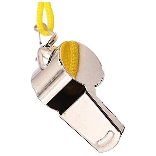 NO LOGO XBF-Decoy, Súper Venta-2 Piezas x silbidos en Metal. Silbato Deportivo para árbitro y Silbato de policía, Camping y Caza. (Color : Plata)