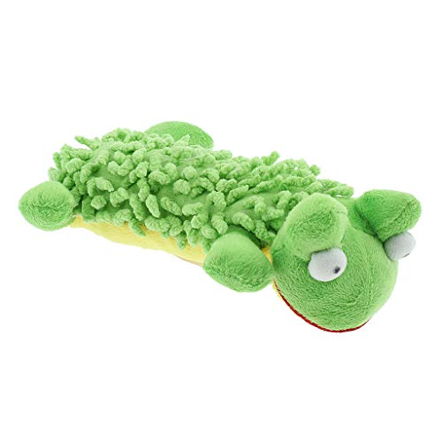 non-brand Juguetes de Peluche para Gatos con Sonidos Forma de Rana Verde Juguete Divertido para Entrenamiento de Masticación - L