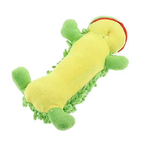 non-brand Juguetes de Peluche para Gatos con Sonidos Forma de Rana Verde Juguete Divertido para Entrenamiento de Masticación - L