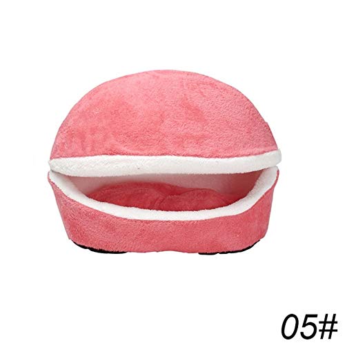 NOSJSJSOFJ DFSFS Saco de Dormir extraíble para Gatos Sofás Estera Hamburguesa Casa de Perro Felpa Corta Cama pequeña para Mascotas Cachorro cálido Perrera Nido Cojín Productos para Mascotas Rojo