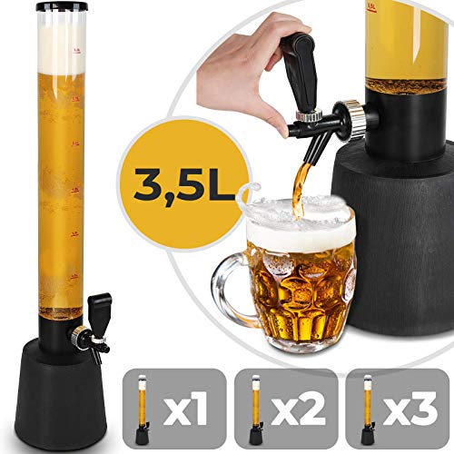 NOVA - Distribuidor de Cerveza – Capacidad 3,5 litros, Altura 90 cm – Juego a Elegir – Dispensador de Cerveza, Jirafa para Cerveza, Bebida dispensador