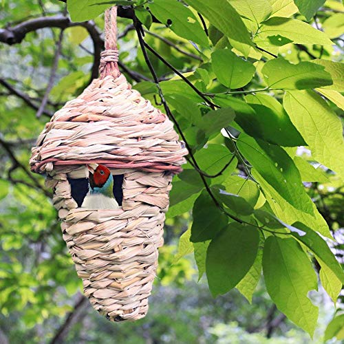 Ntribut Caja De Nido De Pájaros Pájaros Jaulas Jardín Nido De Pájaro Paja De Pájaro Nido Tejido Pájaro Casa Refugio para Todo Tipo De Pájaros