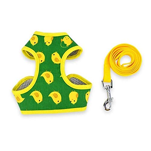 NVT - Arnés ajustable de malla de nailon transpirable para perros pequeños, collar de cachorro, gato y perro, correa para el pecho, Pollo ligero, Small