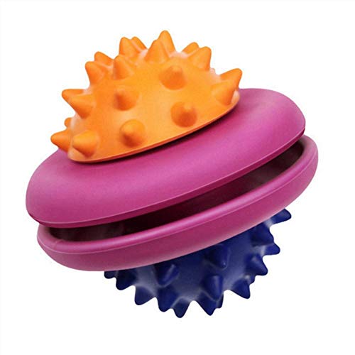 N/X Pelota Interactiva De Goma Perro Gato Mascota Chirrido Juguete Interactivo Elástico Erizo Bola Cachorro Juguete Limpieza De Los Dientes