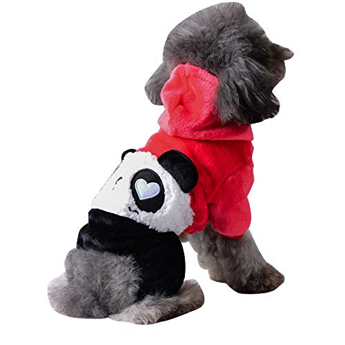 ODOKEI Ropa para Warm Forro Polar Forro de algodón para Perro Sudadera con Capucha en Invierno Chaqueta para Perro pequeño Abrigo para Cachorros con Capucha