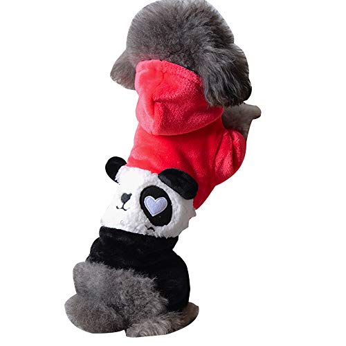 ODOKEI Ropa para Warm Forro Polar Forro de algodón para Perro Sudadera con Capucha en Invierno Chaqueta para Perro pequeño Abrigo para Cachorros con Capucha