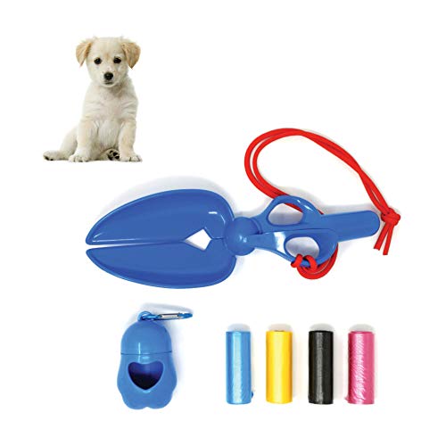 offershop Tijeras Pala Pala recogedor portátil Recoger Necesidades excrementos heces Perro Animal Porta Bolsas Gancho cordón Transporte