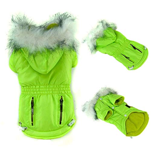 OLADO Candy Color Puppy Clothes con Dos Bolsillos Impermeable de Invierno para Mascotas Chaqueta para Perros Abrigo para Perros pequeños Grandes Bulldog