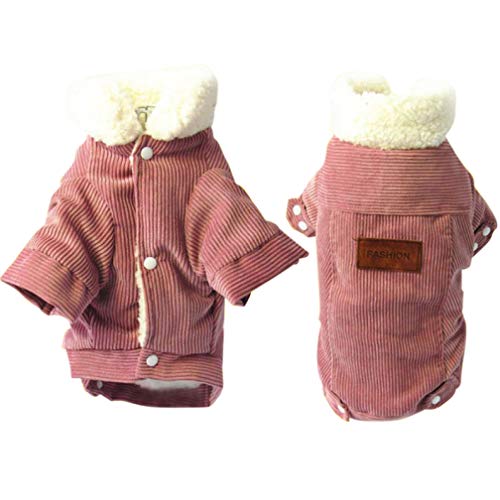 OLADO Cuello Alto Ropa para Perros Moda Colot sólido Invierno Grueso Terciopelo cálido Perros pequeños Chaqueta Bulldog francés Ropa