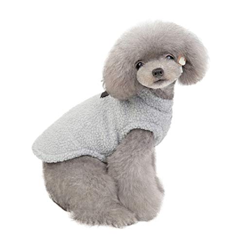 OLADO Lindo Perro Ropa Invierno Transpirable Mascota Chaleco Acogedor algodón Chaqueta Abrigo para Bulldog francés cálido Traje de Mascota