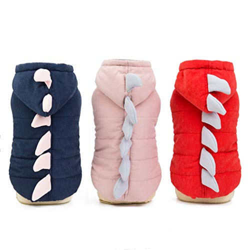 OLADO Lovely Dinosaur Pet Dog Clothes Winter Warm Outdoor Puppy Coats Chaquetas para Perros Chihuahua Bulldog Pets Productos