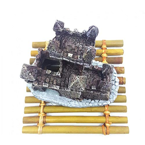 OMMO LEBEINDR 1 Pc Miniatura Universal Castillo Acuario Decoración Artificial Ornamento Paisaje Castillo Micro Peces Bajo El Agua del Tanque Castillo