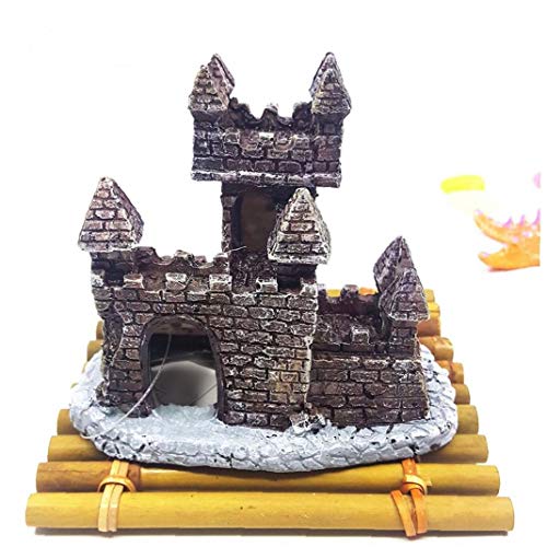 OMMO LEBEINDR 1 Pc Miniatura Universal Castillo Acuario Decoración Artificial Ornamento Paisaje Castillo Micro Peces Bajo El Agua del Tanque Castillo