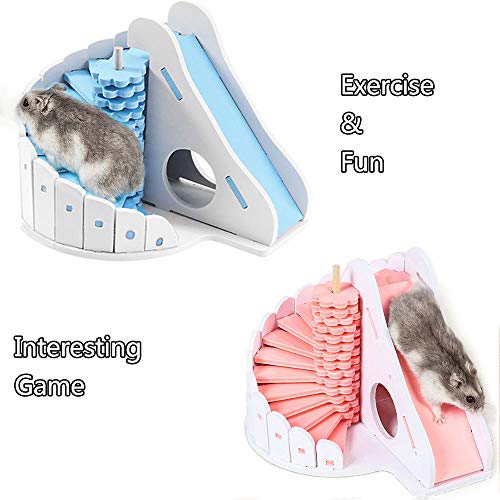 Oncpcare Juguete para Animales pequeños, Adorable hámster con escaleras, hámster, Juguete, Rata escondida, Rata para Gerbil, Little Chinchilla, Ratas (Color al Azar)