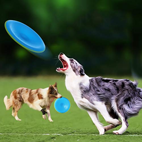 OPORA (3 Piezas, Color Al Azar) Frisbee Perro Silicona, Juguete para Que El Perro Vaya A Buscar Al Aire Libre,Petfrisbee,23cm