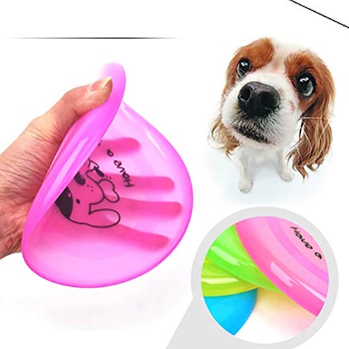 OPORA Frisbee para Perros Blando, Juguetes para Perros Pequeños Medianos Cachorros, Juguete para Perros De Diseño Aerodinámico (5 Piezas, Color Al Azar),Random,20cm