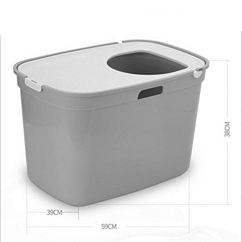 Orinal de baño para entrenamiento de gatos La basura Top Cat entrada de la caja de Control de Olor reutilizable cubierta camas de animales domésticos baño al aire libre para uso en interiores