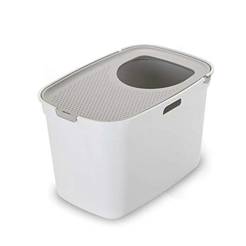 Orinal de baño para entrenamiento de gatos La basura Top Cat entrada de la caja de Control de Olor reutilizable cubierta camas de animales domésticos baño al aire libre para uso en interiores