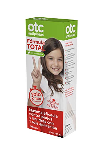 OTC Antipiojos Spray Fórmula Total Tratamiento Anti-Piojos para Eliminar Piojos y Liendres en 2 min, 125 ml