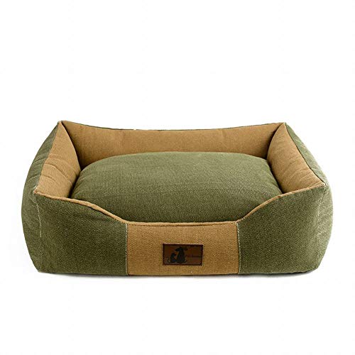 OVCK PET CARE Cama de Perro Lavable Suave Y Confortable Respirable Refrescante Almohadilla para Perro Estera de Gato Cuatro Temporadas Disponibles Alfombra para Mascotas/Verde Oli