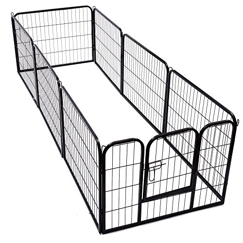 Parque de valla octogonal para cachorros, resistente, plegable, 60 cm, 80 cm y 100 cm de alto. Para interiores o exteriores