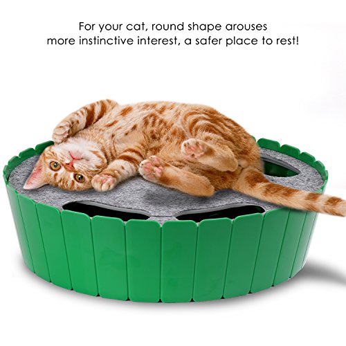 Pawaboo Juguete/Escondite Electrónico para Gato - Pet Teasing Toy Hide & Seek Electronic Caza del Ratón Interactivo Cat Toy, Verde