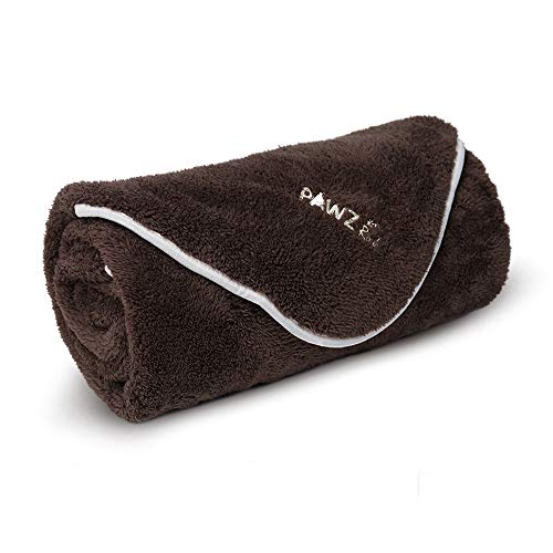 PAWZ Road Manta para Perros Suave Cálida Manta de Felpa Gruesa con Forro Polar, Suave y cálido para Perros y Gatos café (M 78X104 CM)