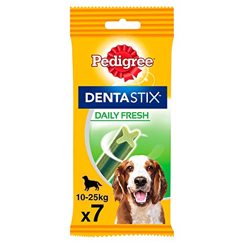 Pedigree - Dentastix Fresh pour moyen chien (10-25kg) - Sachet de 7 bâtonnets à mâcher