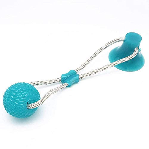 Pelota de Juguete para Masticar para Perro, Juguete con Ventosa para morder Molar, Pelota de Goma Elástica, Juguete de Bola para Mascotas, Interactivo Juguete para Dientes Limpiar, Tira y Afloja