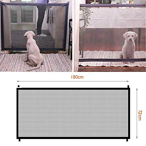 PENVEAT Hot Dog Gate La ingeniosa Malla Magic Pet Gate para Perros Safe Guard e Install Pet Dog Safety Enclosure Dog Fences, un tamaño