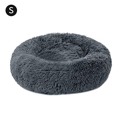 PENVEAT Lavable Felpa Larga súper Suave Cama para Mascotas Perrera Perro Redondo Gato casa Invierno cálido Saco de Dormir para Perro Perro Cesta Cama para Mascotas, G225045A, D70x26cm