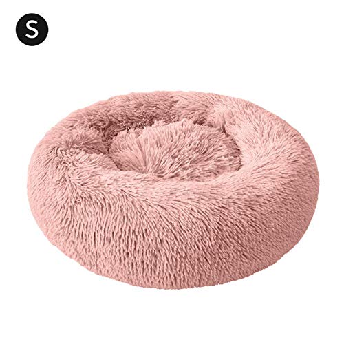 PENVEAT Lavable Felpa Larga súper Suave Cama para Mascotas Perrera Perro Redondo Gato casa Invierno cálido Saco de Dormir para Perro Perro Cesta Cama para Mascotas, G225045A, D70x26cm