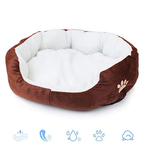 PENVEAT Tamaño S/L Mascota Cama de Calentamiento para Perros Casa para Perros Nido de Material Suave Cestas para Perros Otoño e Invierno Perrera cálida para Cachorro de Gato, Verde, S, Estados Unidos