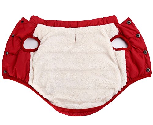 PENVO Ropa para Perros de Mascotas, Abrigos y Chaquetas Impermeables de Invierno para Perros pequeños y medianos Grandes Chaleco de Perro Cachorro Traje de suéter (Rojo, M)