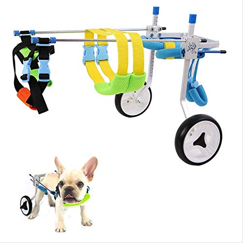 PET HOUND Scooter para Mascotas, Soporte Auxiliar Grande Silla de Ruedas 2 Ruedas para Patas traseras, Scooter de Aluminio para Carro de Paseo para Mascotas para Perros Cachorros discapacitados