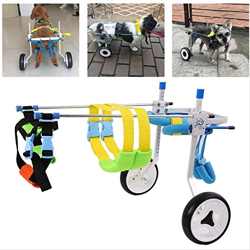 PET HOUND Scooter para Mascotas, Soporte Auxiliar Grande Silla de Ruedas 2 Ruedas para Patas traseras, Scooter de Aluminio para Carro de Paseo para Mascotas para Perros Cachorros discapacitados