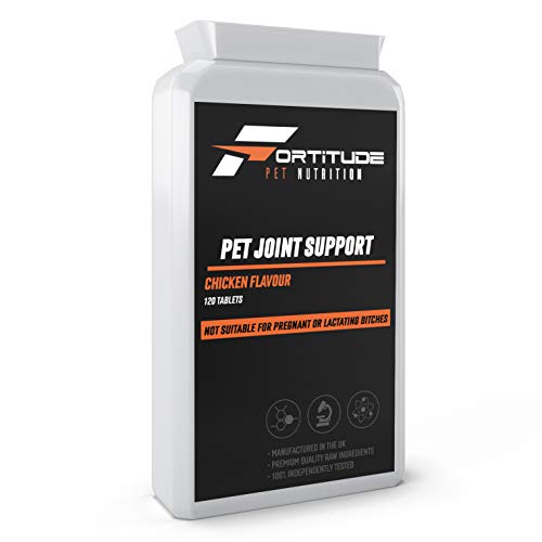 Pet Joint Support | Suplemento para el Cuidado de Las articulaciones de Mascotas para Perros con glucosamina, condroitina y MSM | 120 tabletas masticables con Sabor a Pollo