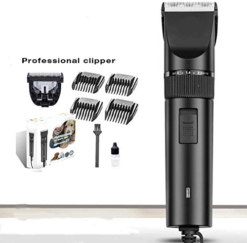 Pet Trimmer de pelo profesional eléctrico desmontable cuchillas de afeitar for mascotas animales el cuidado del cabello Clippers Kit de alta potencia adecuados for su conejo gato del perro del caballo