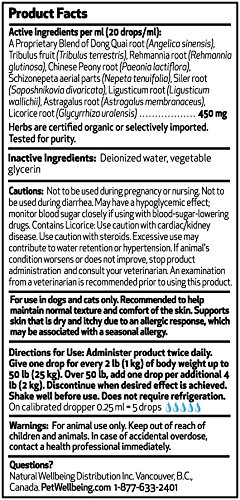 Pet Wellbeing - Picor De Oro Apoyo A Los Felinos - Soporte Natural De La Piel Alergia A Los Gatos - 2 Oz (59 Ml)