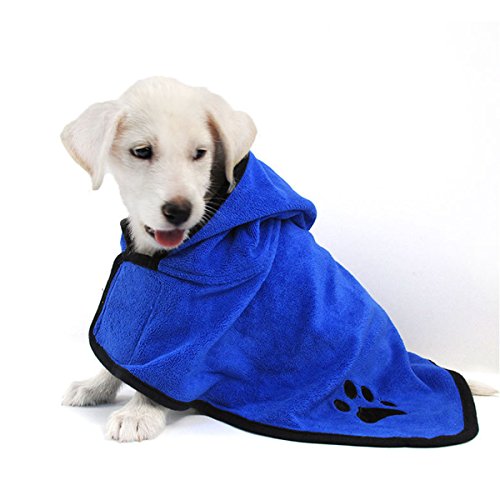 PETCUTE Albornoz para Perros Toalla Perro Microfibra Absorbente Pijamas Albornoz para Perros Tamaño Pequeño