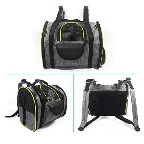 PETCUTE Mochilas para Perros Portador de Mascotas Bolsa de Transporte para Mascotas Gato Bolsos Plegables para Perros Mochila Transportín de Mascotas