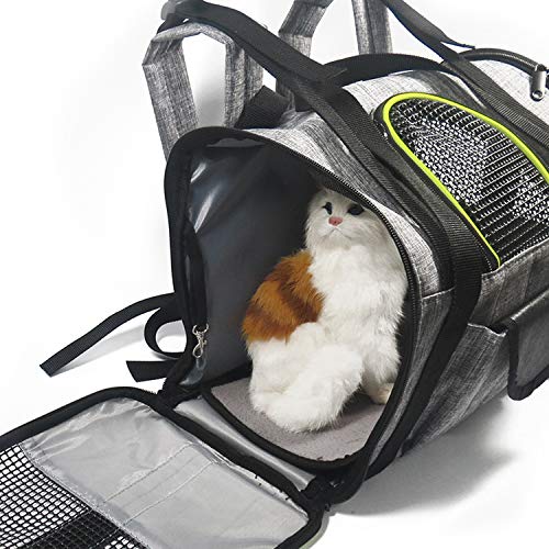 PETCUTE Mochilas para Perros Portador de Mascotas Bolsa de Transporte para Mascotas Gato Bolsos Plegables para Perros Mochila Transportín de Mascotas