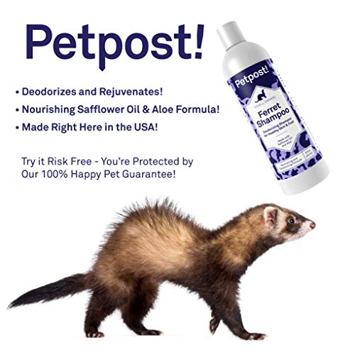 Petpost | Champú para Hurones - Champú Desodorante naturalmente Efectivo para Hurones y Animales pequeños - Fórmula para Piel y Pelaje saludables