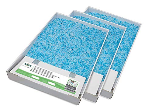 PetSafe PAC19-14264 Bandeja De Arena De Cristal Azul Scoopfree De Repuesto (3 Unidades)