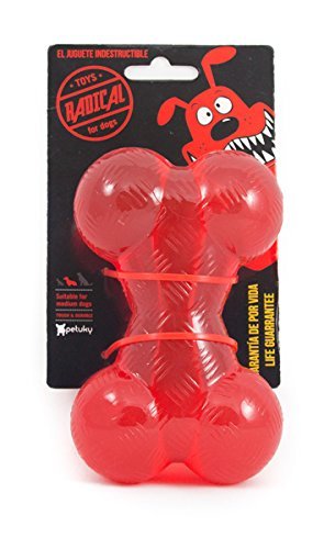 PETUKY Radical Indestructible de Punta de Bola, 10 cm, Grande, Color Rojo