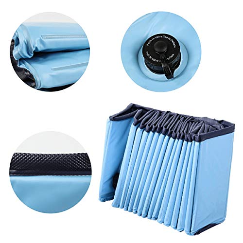 Petyoung Piscina Plegable Baño para Mascotas Piscina para el baño Piscina de baño Plegable para Perros Gatos Niños (Color : M-Blue)