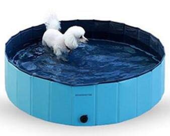 Petyoung Piscina Plegable Baño para Mascotas Piscina para el baño Piscina de baño Plegable para Perros Gatos Niños (Color : M-Blue)